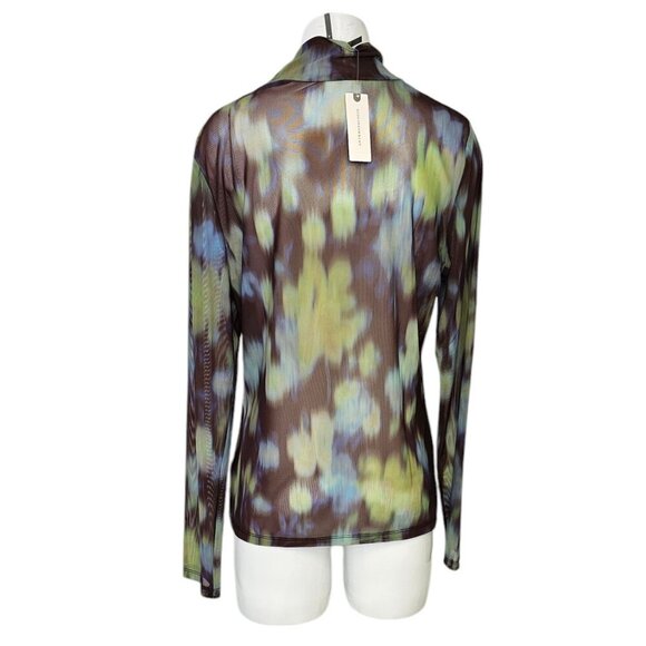 Anthropologie Mesh Turtleneck Long Sleeve Sheer Top, Layering, Size Large, NWT - Picture 8 of 10